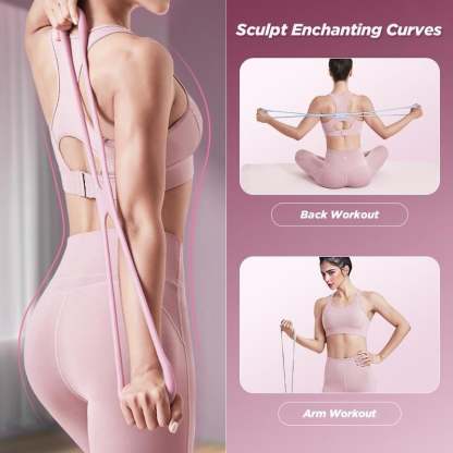 🏆Flash Sale⚡Figure 8 Resistance Bands – Arms & Chest Workout for Women & Men – TPE Yoga Gym Fitness