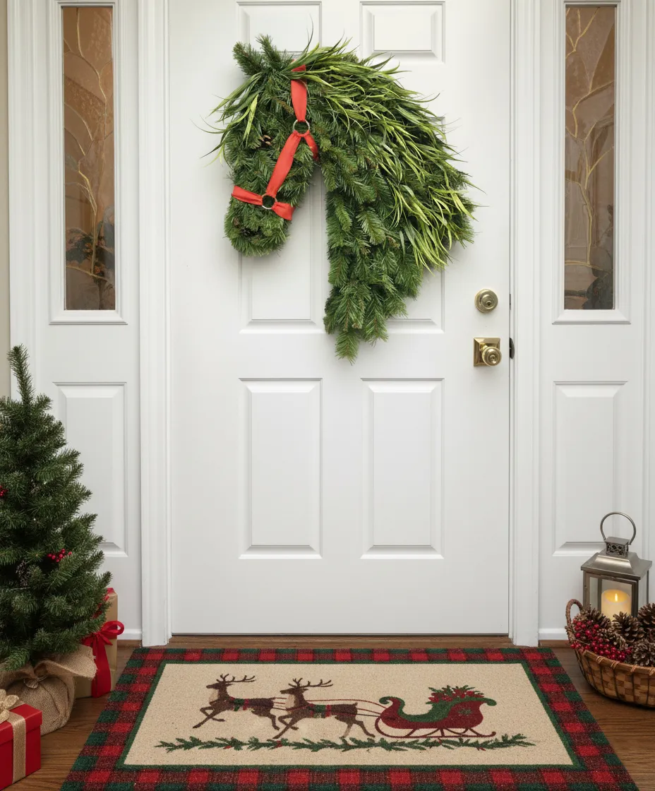 🎄Christmas Early Bird Sale - 49%OFF🐴Horse Head Wreath for Front Door