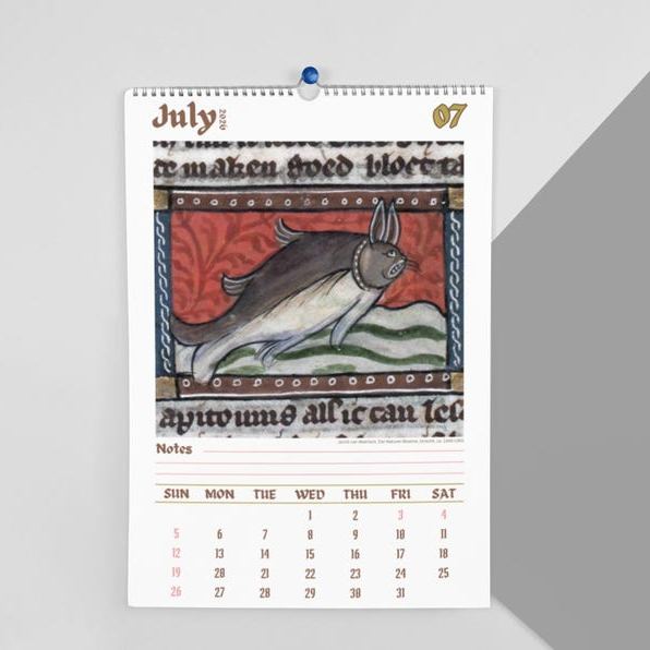 ​​Ugly Medieval Animals 2026 Wall Calendar