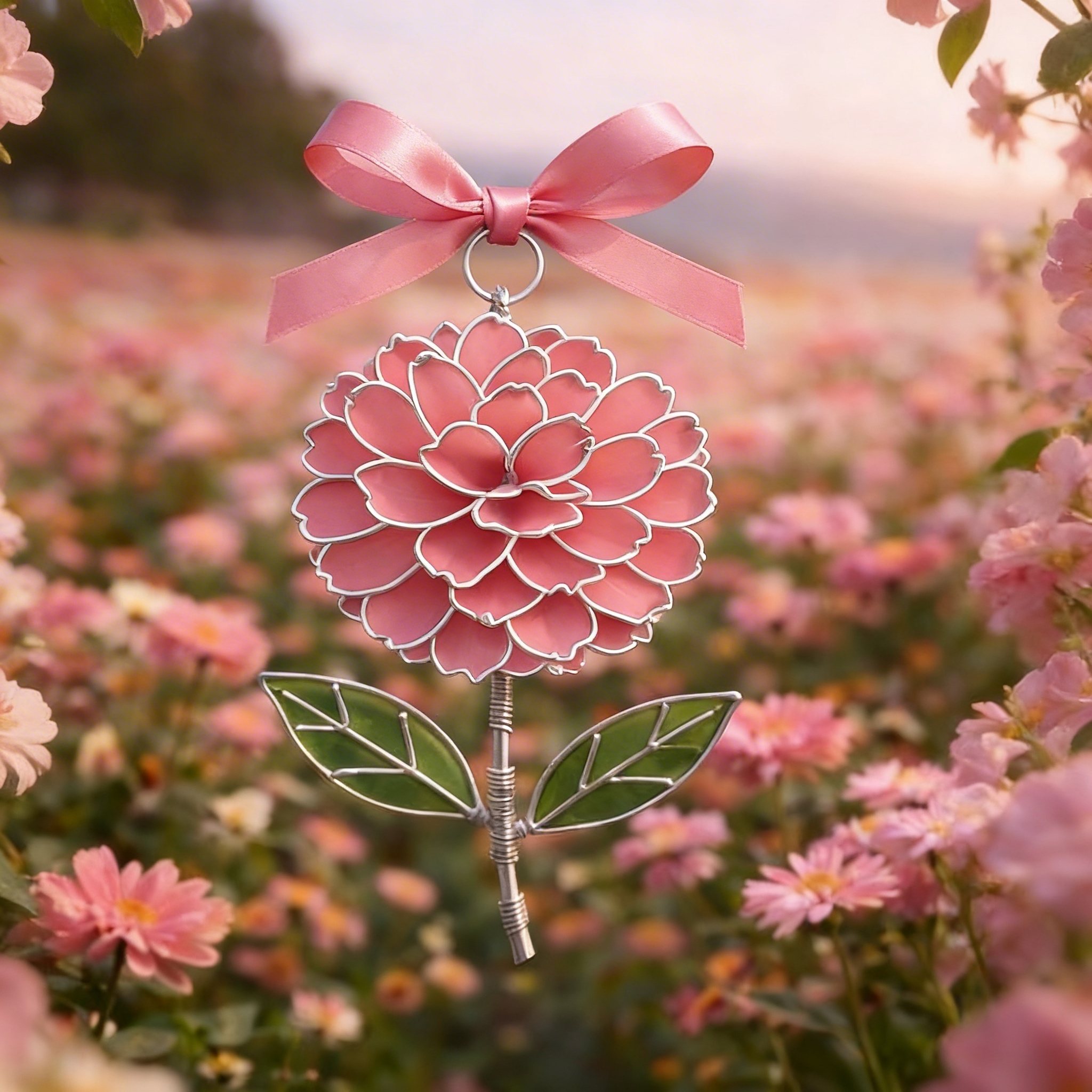 💐Handcrafted Sea Glass Flower Sun Catchers