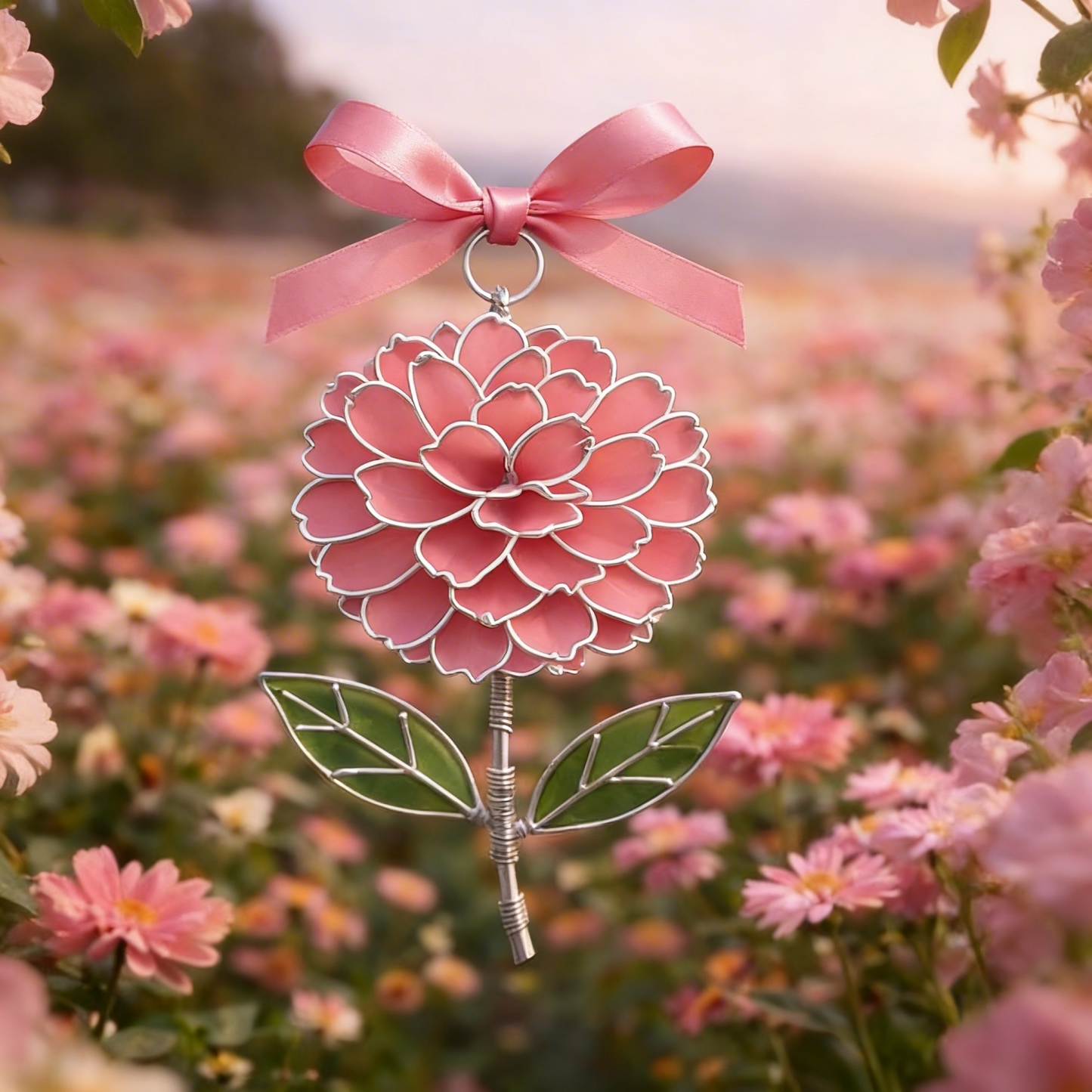 💐Handcrafted Sea Glass Flower Sun Catchers