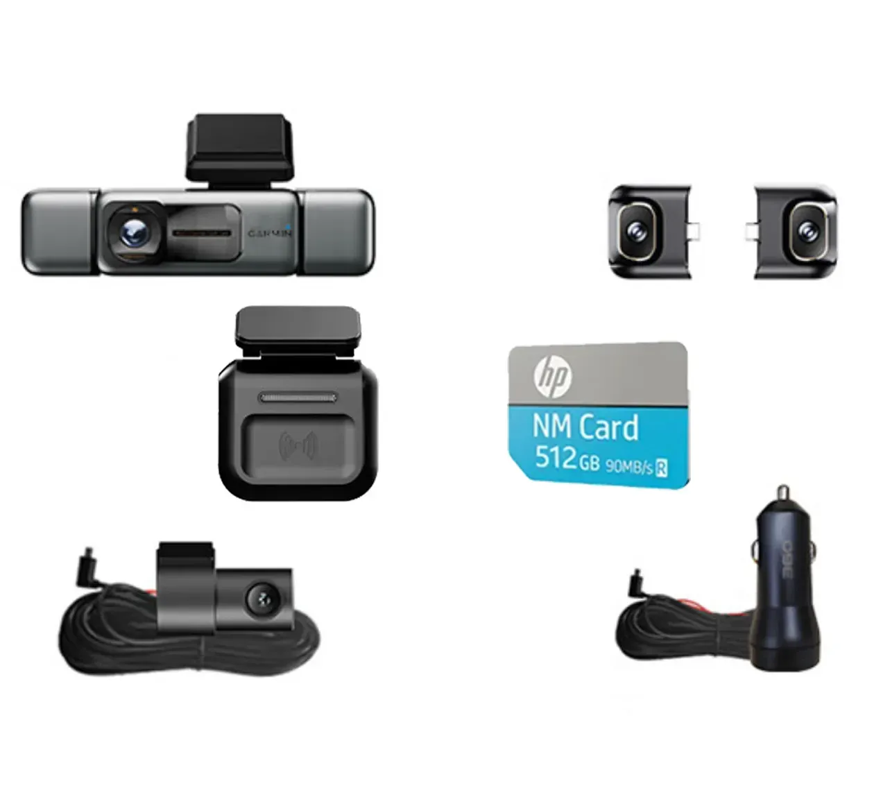 4-K Dashcam mit vier Kameras, 360° Panorama, Nachtsicht & GPS-Tracking für lückenlose Fahrtaufzeichnung