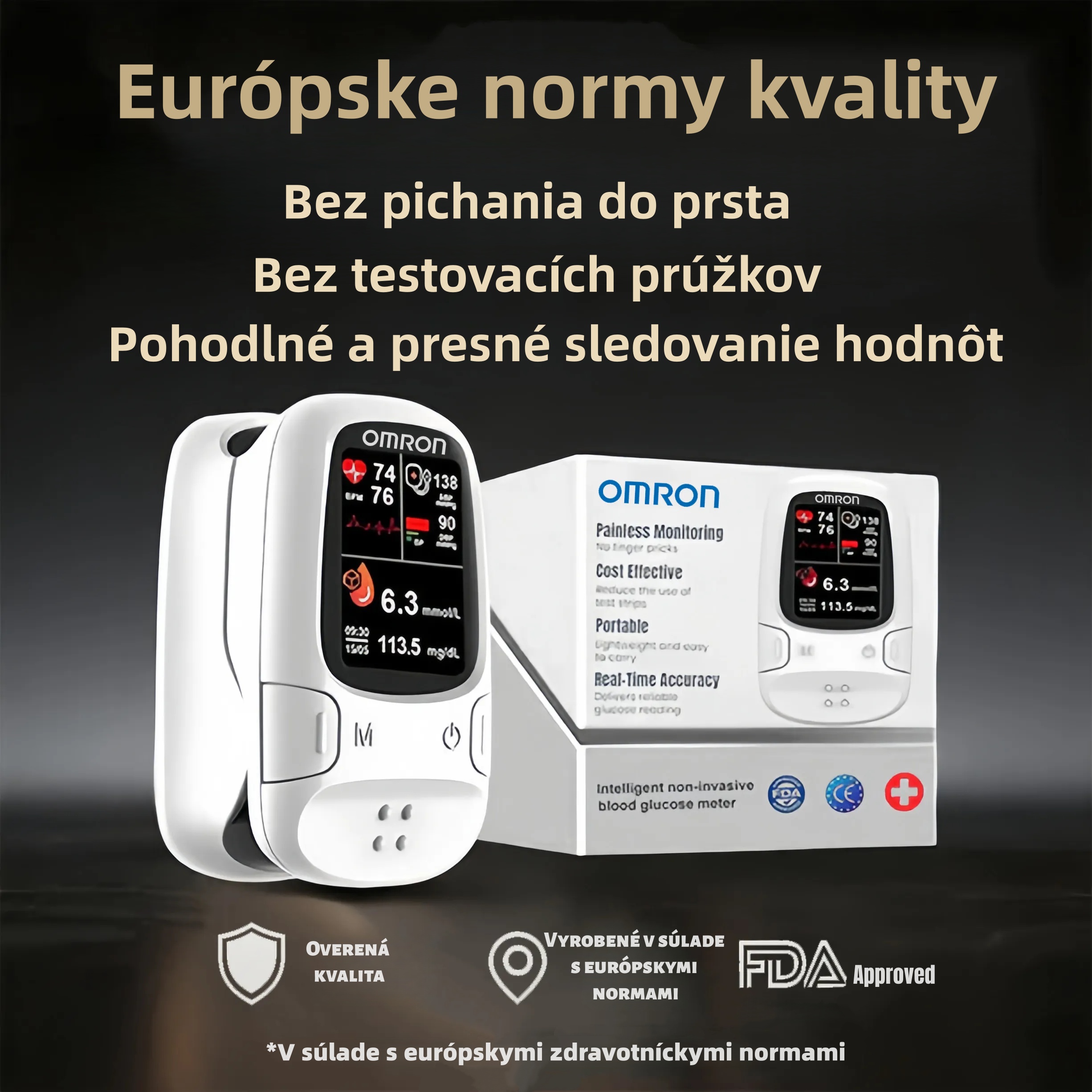 OMRON Neinvazívny glukomer 11-v-1 – Bezbolestné a presné monitorovanie zdravia