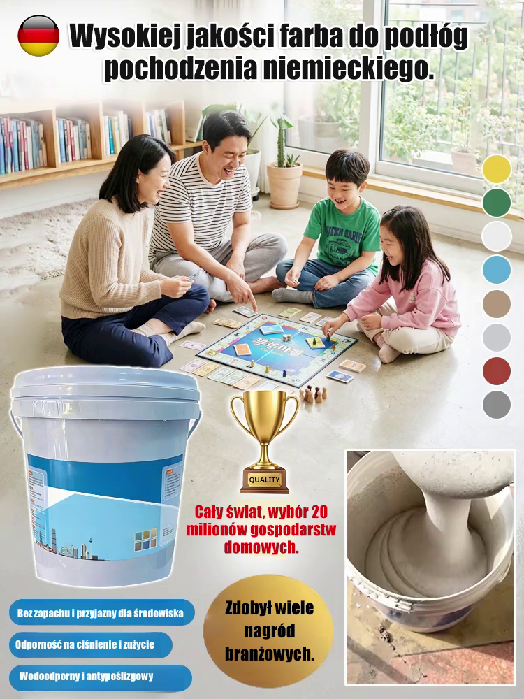 Samopoziomująca farba epoksydowa na bazie oleju do podłóg 🛠️Zapomnij o pęknięciach i brudnych fugach. Wybierz tytanową żywicę epoksydową, którą nałożysz samodzielnie w kilka godzin!