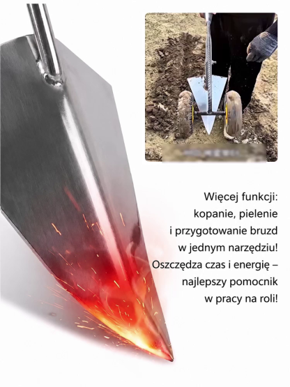 Trójfunkcyjna motyka rolnicza do pielenia, spulchniania i rowkowania✅ Zestaw 3 w 1: Pielenie, spulchnianie i czyste kopanie rowków w jednym narzędziu!  