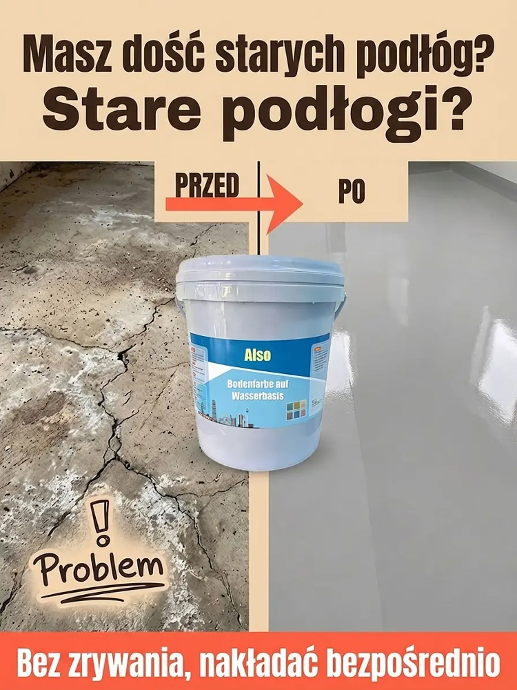 Samopoziomująca farba epoksydowa na bazie oleju do podłóg 🛠️Zapomnij o pęknięciach i brudnych fugach. Wybierz tytanową żywicę epoksydową, którą nałożysz samodzielnie w kilka godzin!