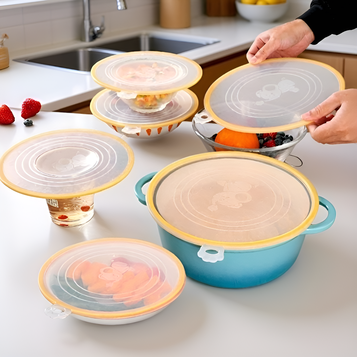 Pokładka ochronna z silikonu żywnościowego na blacie kuchennym