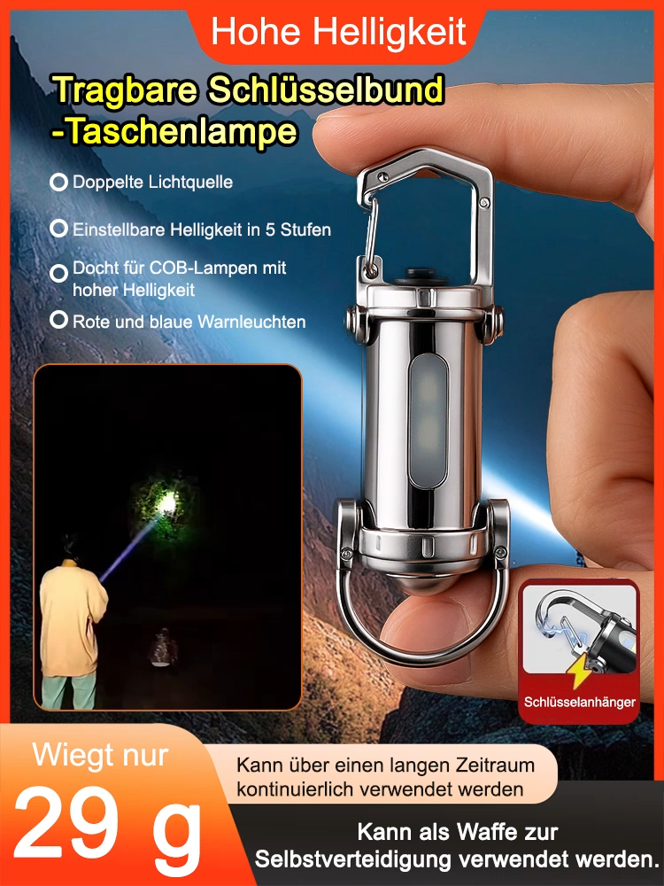 Mini-Schlüsselanhänger-Taschenlampe – Militärqualität, unverzichtbar für Ihre Sicherheit!