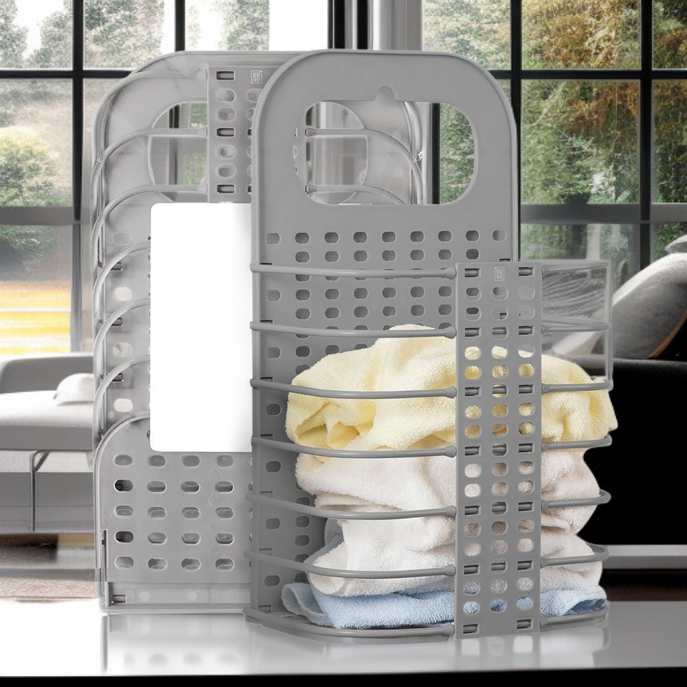 Wandmontierter, faltbarer Wäschekorb