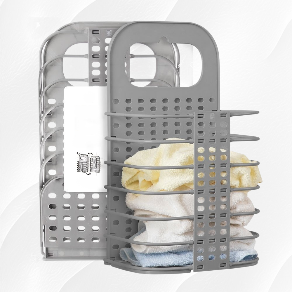 Wandmontierter, faltbarer Wäschekorb