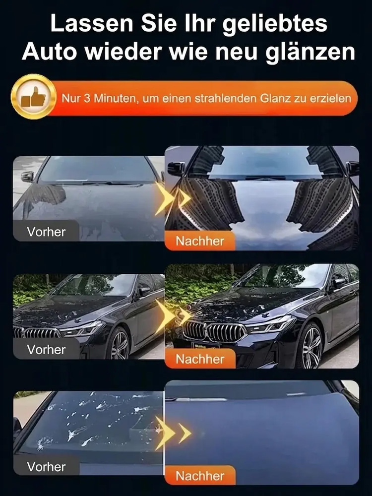 Modernste Autopflegetechnologie! 3-in-1-Lösung: Keramikversiegelung, Rostentfernung und Kratzerreparatur!