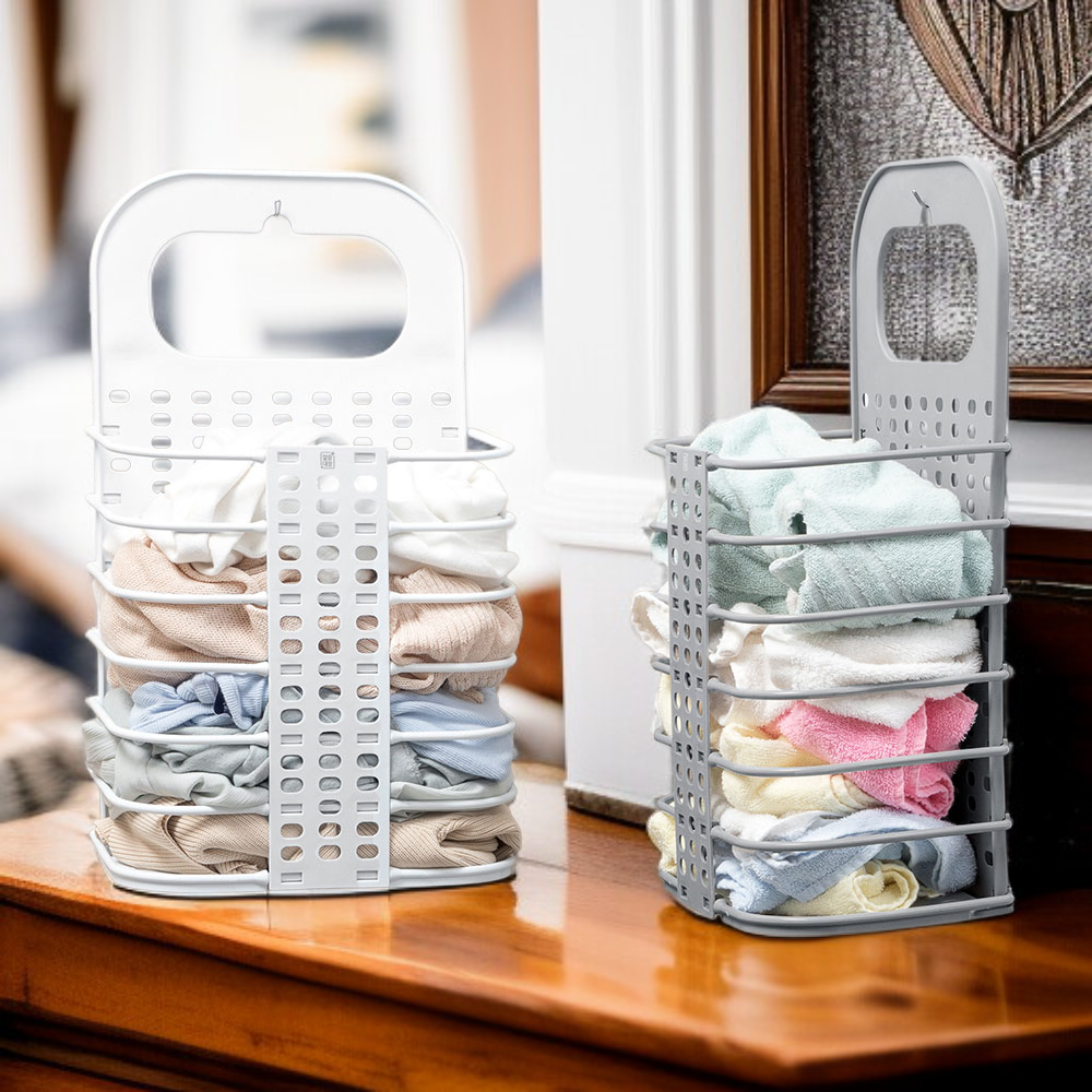 Wandmontierter, faltbarer Wäschekorb