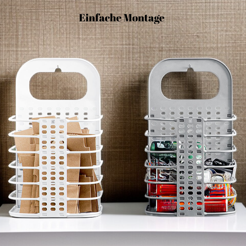 Wandmontierter, faltbarer Wäschekorb