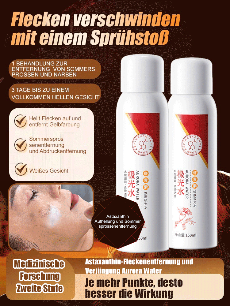 【Fleckenloses Spray】Astaxanthin Anti-Flecken Erneuernde Aurora-Wasser【Kaufen Sie 1 und erhalten Sie 1 gratis】