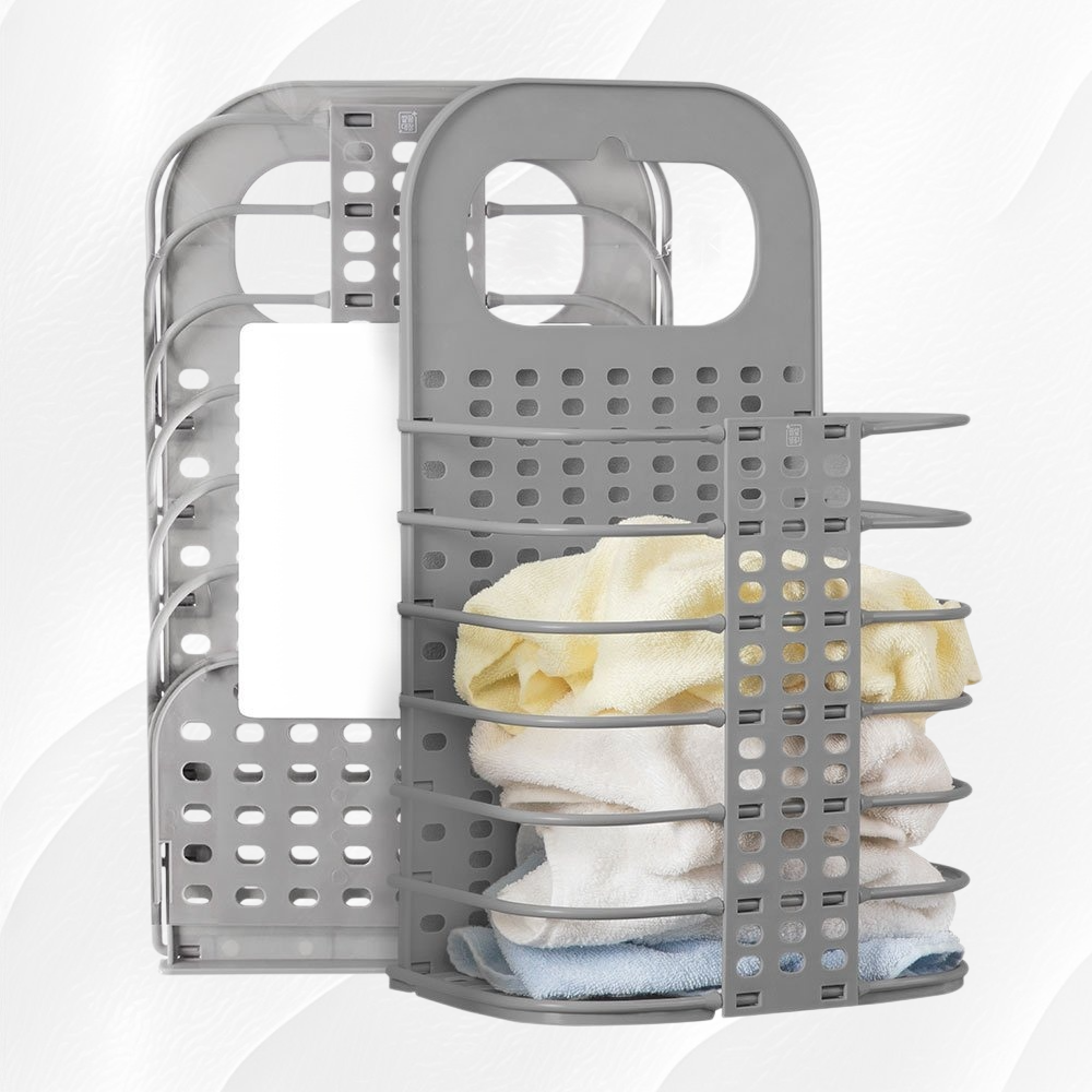 Wandmontierter, faltbarer Wäschekorb