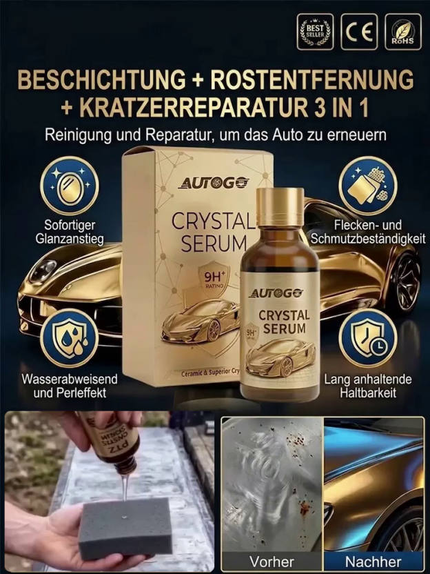 Modernste Autopflegetechnologie! 3-in-1-Lösung: Keramikversiegelung, Rostentfernung und Kratzerreparatur!