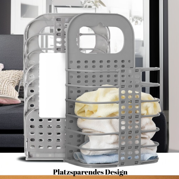 Wandmontierter, faltbarer Wäschekorb