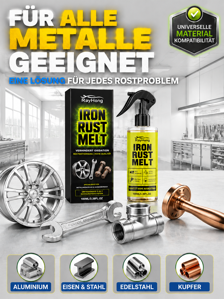【Schnelle Rostentfernung in 3 Sekunden】Metallrostentferner – Eine Flasche löst alle Rostprobleme，【Rostentfernung + Pflege in einem】