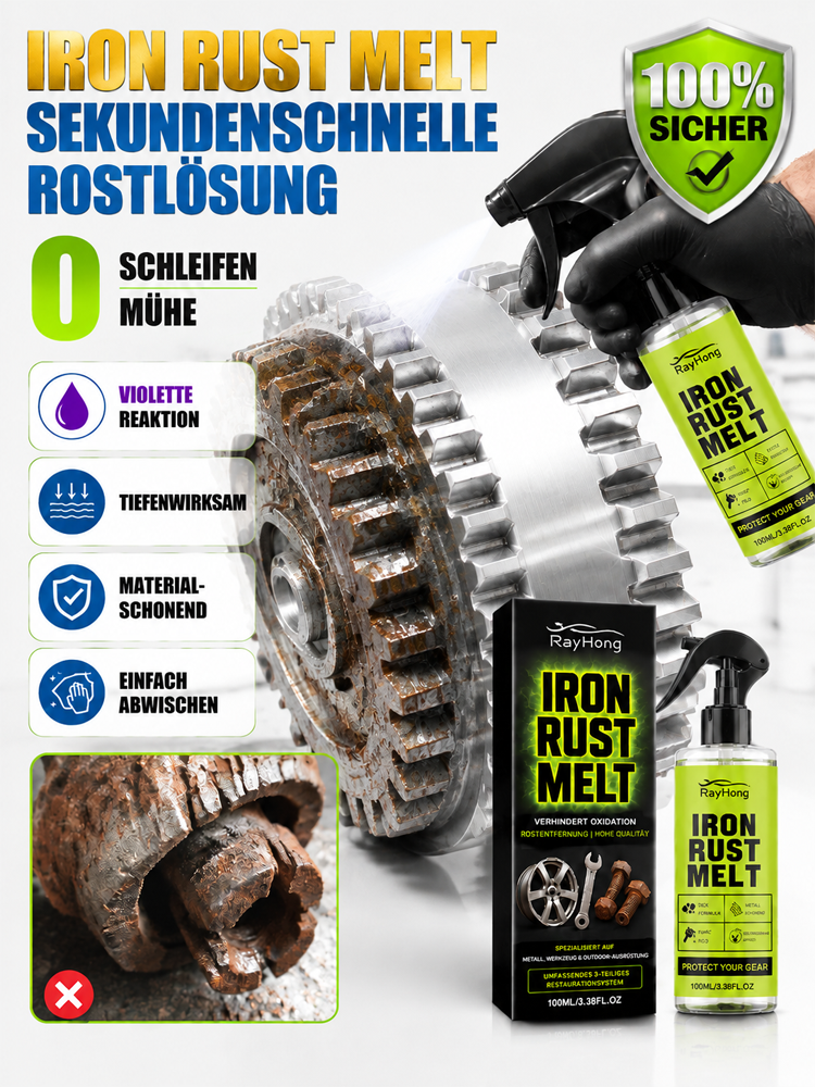 【Schnelle Rostentfernung in 3 Sekunden】Metallrostentferner – Eine Flasche löst alle Rostprobleme，【Rostentfernung + Pflege in einem】