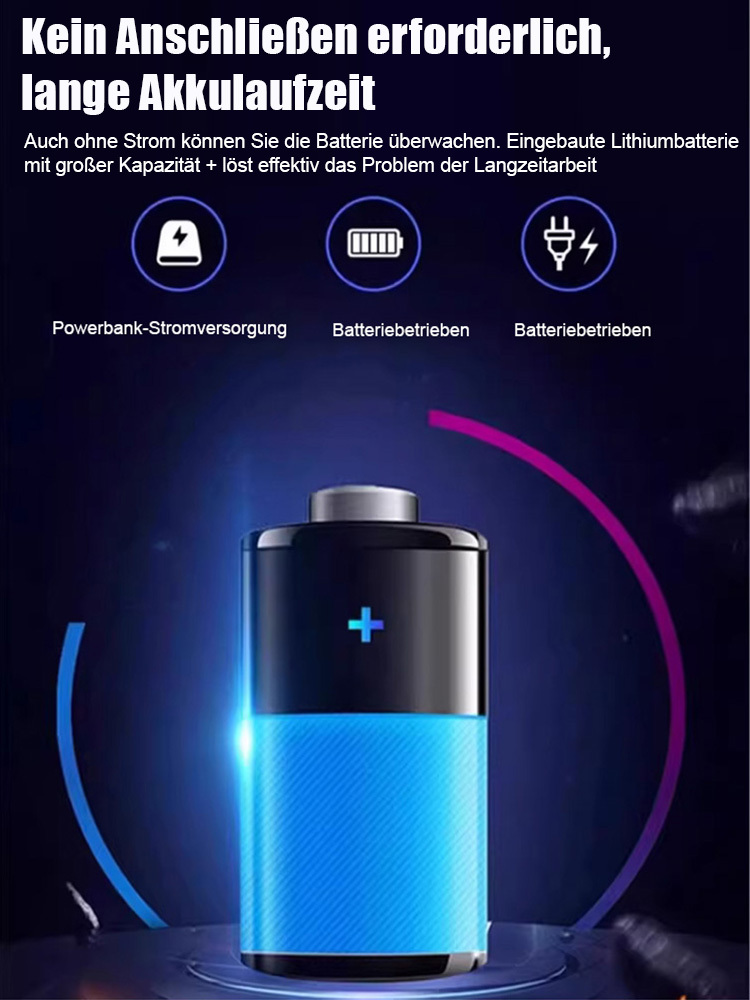 【Ultra-Langzeitbetrieb 900 Tage】Kabellose Fernüberwachungskamera