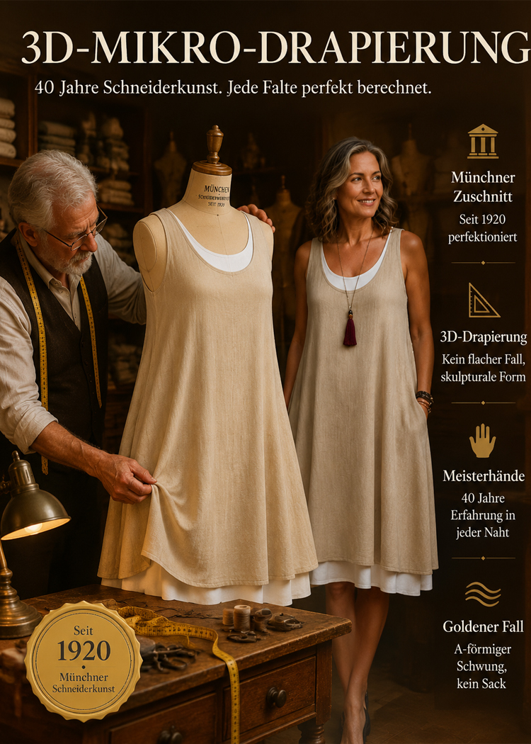 【Seit drei Wochen in Folge an der Spitze der Bestsellerliste!】Lässiges ärmelloses Kleid im Zwei-in-Eins-Look, locker geschnitten，Es steht einfach jedem!