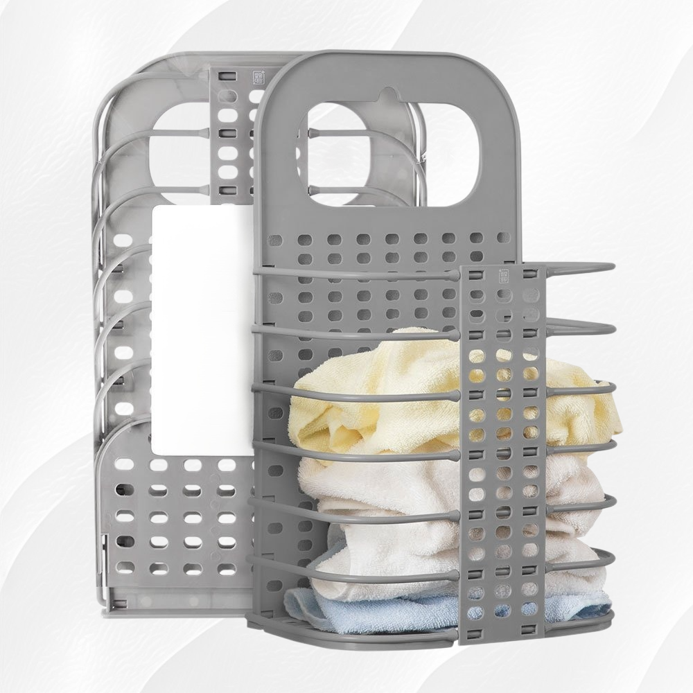 Wandmontierter, faltbarer Wäschekorb