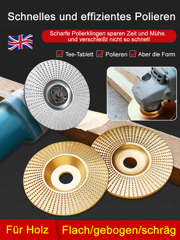 [Profi-Qualität] 🛠️ Premium Holzfrässcheibe für Winkelschleifer (16mm) | Extrem scharfe Klingen, Schnelles Polieren & Maximale Langlebigkeit 🪵