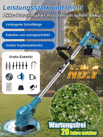 Deutsches Maschinenbaupatent – Entwickelt von Dutzenden Ingenieuren🔥Hochleistungs-Lithium-Akku-Unkrautvernichter🌳 3-in-1: Mähen, Kantenschneiden, Sträucher trimmen