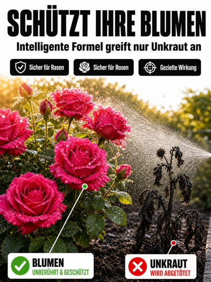 FUDA 10% Nano-Wurzel-Zerstörer Konzentrat – Biologisch abbaubarer Unkrautvernichter bis 10cm Tiefe [TÜV Geprüft & 100% Geld-Zurück-Garantie] – 1 Flasche reicht für 500m²!