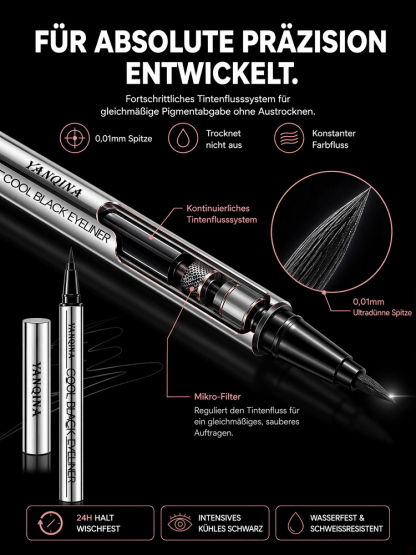 0,01mm Präzisions-Eyeliner mit 3s-Schnelltrocknung | Augenärztlich Getestet & Hypoallergen | Exklusiver Mengenrabatt!