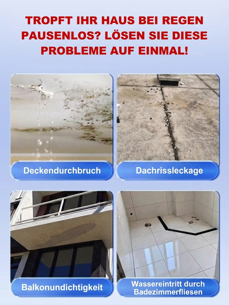 🇪🇺 EU-zertifiziert, umweltfreundlich, ungiftig – stoppt Lecks mit einem Auftrag🔥 Hitzebeständig, alterungsbeständig, dauerhaft wasserdicht – reißt nicht, löst sich nicht🛁 Für Bad, Rohre, Dach & Wände – 30 Jahre lang keine Probleme mehr.