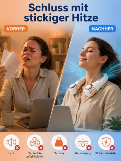 360° KI-Nackenventilator aus medizinischem Silikon  – Beseitigt Hitze in Sekunden! Jetzt bis zu 66% im Familien-Set sparen.