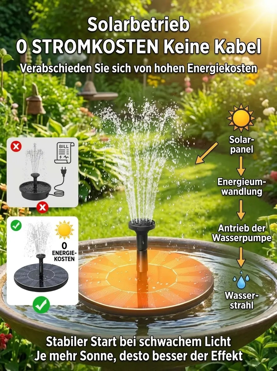 0 € Stromkosten: Vollautomatisches Wasserspiel ohne lästige Kabelverlegung ☀️💧92% Ihrer Nachbarn nutzen es bereits: 2er-Set für nur 52 € sichern 📉✅