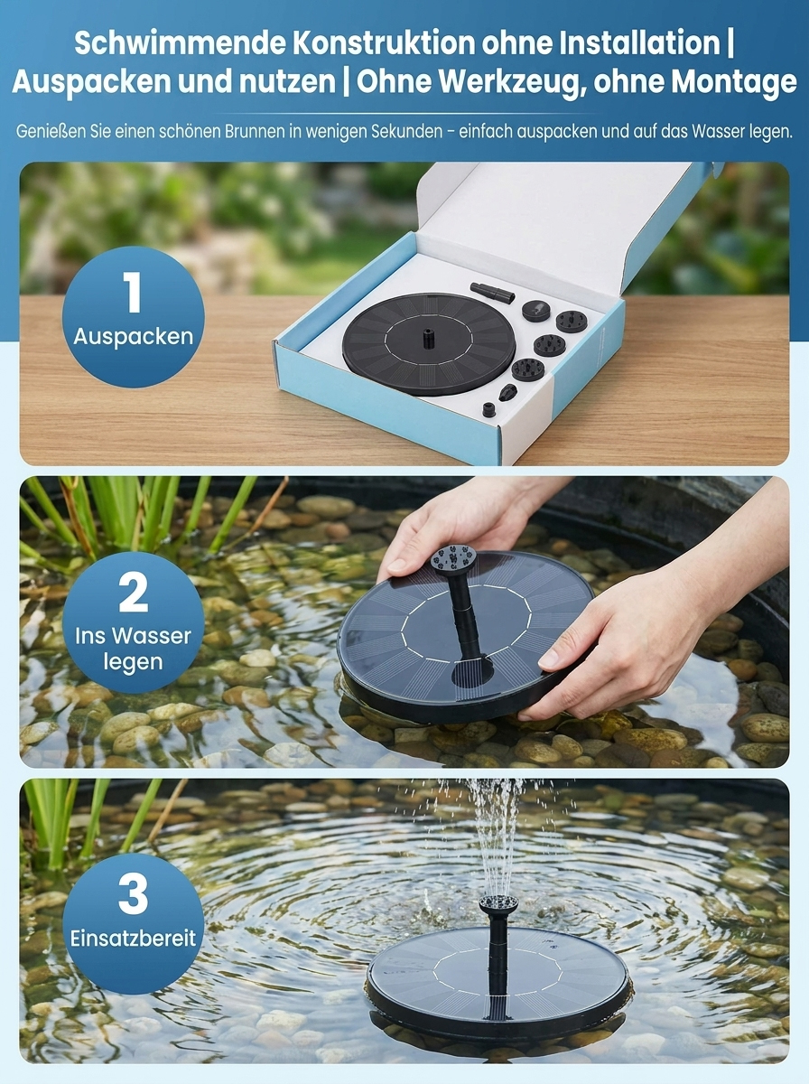 0 € Stromkosten: Vollautomatisches Wasserspiel ohne lästige Kabelverlegung ☀️💧92% Ihrer Nachbarn nutzen es bereits: 2er-Set für nur 52 € sichern 📉✅