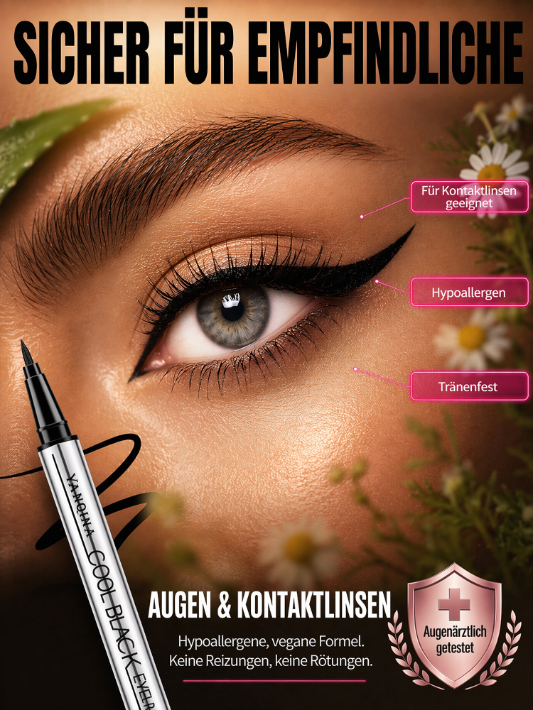 0,01mm Präzisions-Eyeliner mit 3s-Schnelltrocknung | Augenärztlich Getestet & Hypoallergen | Exklusiver Mengenrabatt!