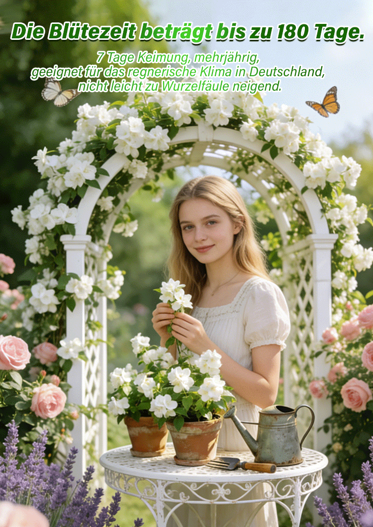 🏆 Empfohlen vom Deutschen Gartenbauverband – winterhart, pflegeleicht, ideal für Anfänger🌼 Gefüllter Jasmin mit intensivem Duft – dein persönliches Duftparadies zu Hause🌿 Blüht das ganze Jahr über – duftende Blüten für Balkon und Wohnung