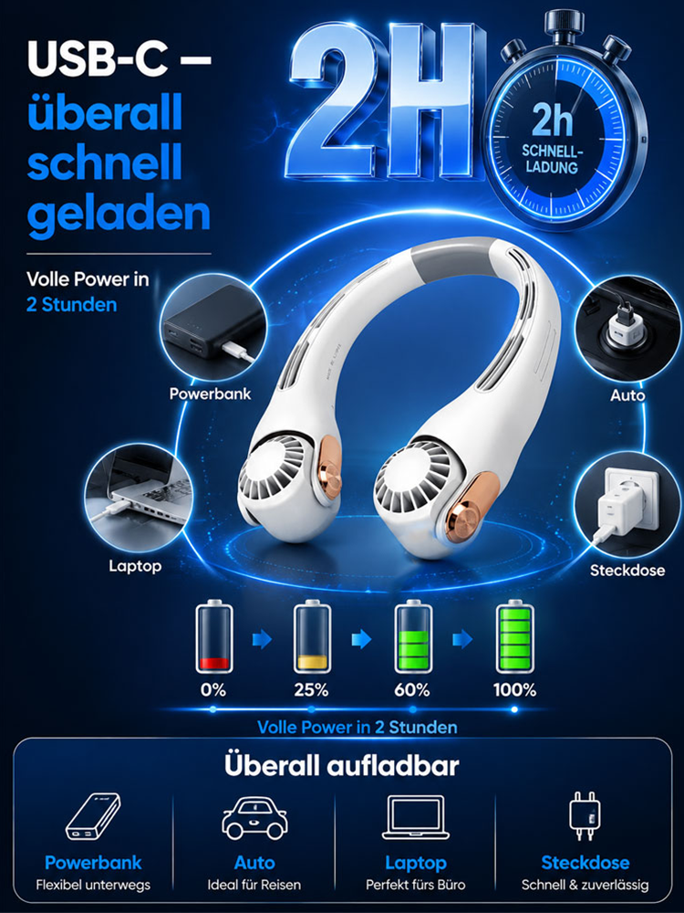 360° KI-Nackenventilator aus medizinischem Silikon  – Beseitigt Hitze in Sekunden! Jetzt bis zu 66% im Familien-Set sparen.