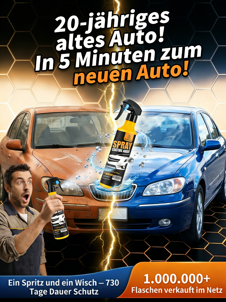 Lassen Sie Ihren 20 Jahre alten Wagen im Neuwagenglanz erstrahlen! Sprühen, wischen, staunen. UV-Schutz, Anti-Regen und Kratzfestigkeit in einer Flasche. 🛡️Der ultimative Abperl-Effekt! Schmutz hat keine Chance – weniger waschen, mehr glänzen. 🌊