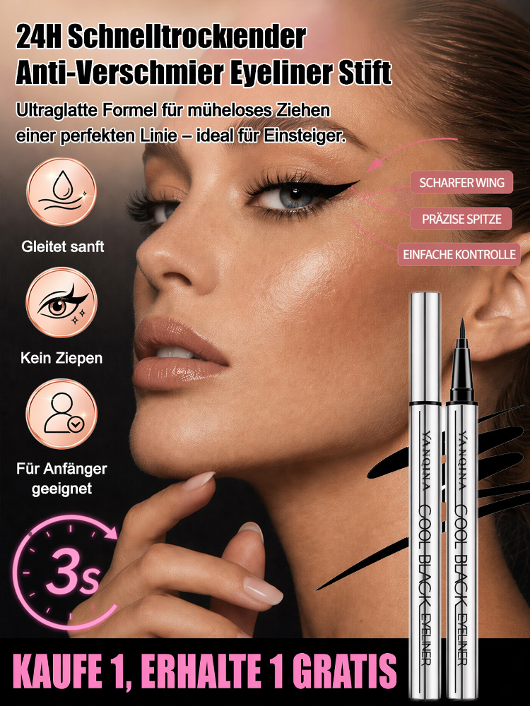 0,01mm Präzisions-Eyeliner mit 3s-Schnelltrocknung | Augenärztlich Getestet & Hypoallergen | Exklusiver Mengenrabatt!