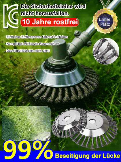 Das Must-Have für den Garten: Extrem robust gegen Moos & Gestrüpp – hält 10x länger 🏡💪Perfekt für Akku-Rasentrimmer: 15cm Durchmesser maximiert Ihre Effizienz und Laufzeit 🔋🚀