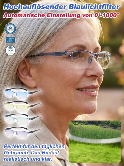 1 Brille statt 3: Intelligenter Zoom passt sich an 🎯2026 Smart-Lesebrille: Für Auto & Buch ideal 🚗Blaupause für die Augen: Entspannt lesen & surfen 📱Schluss mit Brillenwechsel! Fern & Nah in einem 👓