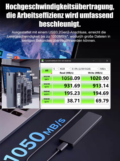 2TB Kapazität + Extreme Speed – Nie wieder lange Ladezeiten 🎮🚀Schluss mit System-Lags! Highspeed M.2 SSD 2026 – Verleihen Sie Ihrem PC ein zweites Leben ⚡💻Blitzschnell: Unterstützt bis zu 10Gbps – Kopieren Sie 4K-Videos in Sekundenschnelle 🎞️💨