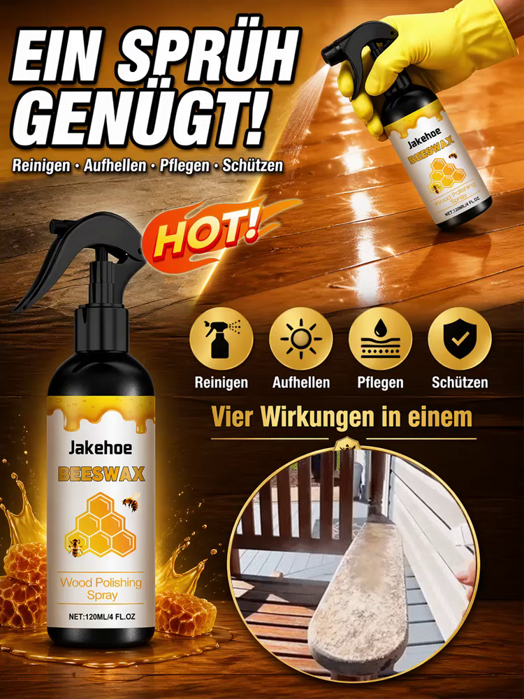 Zweites Leben für Ihre Möbel! Natürliches Bienenwachs entfernt Abnutzung und Risse sofort ✨🪑Tiefenwirkung gegen Austrocknung und Fett – Glanz auf Knopfdruck 🪵In Sekunden: Der unsichtbare Schutzschild für Ihr Zuhause 🚀🛡️