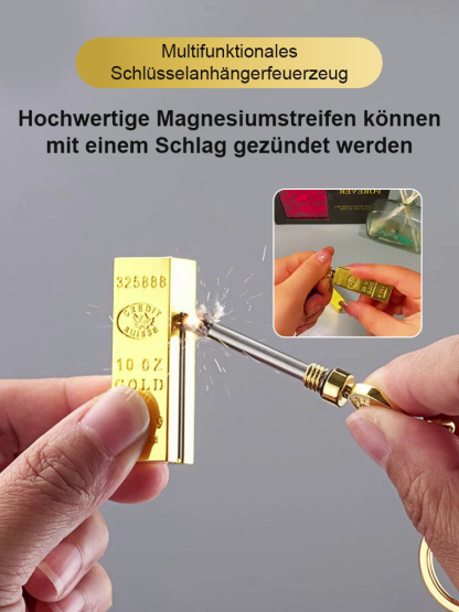 Schluss mit Einweg-Feuerzeugen! Luxuriöses Gold-Design trifft auf ewige Flamme – Ein Must-have für 2026 💎✨Der "Goldbarren" für die Hosentasche: Das ewige Streichholz für echte Kerle 🪙🔥
