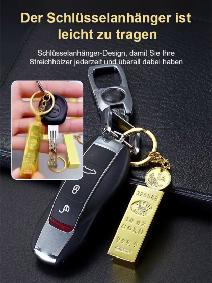 Schluss mit Einweg-Feuerzeugen! Luxuriöses Gold-Design trifft auf ewige Flamme – Ein Must-have für 2026 💎✨Der "Goldbarren" für die Hosentasche: Das ewige Streichholz für echte Kerle 🪙🔥