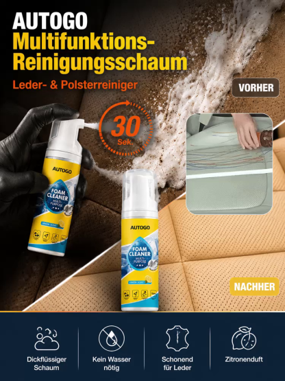 Hochkonzentrierter 3-in-1 Aktivschaum-Reiniger | EU Ecolabel & OECD 301B Zertifiziert | Haftet ohne zu tropfen