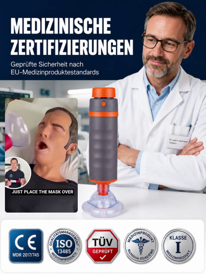 Lebensrettendes Notfall-Absauggerät | 33 KPa Unterdruck-Technologie | Sichern Sie Ihr Zuhause sofort ab