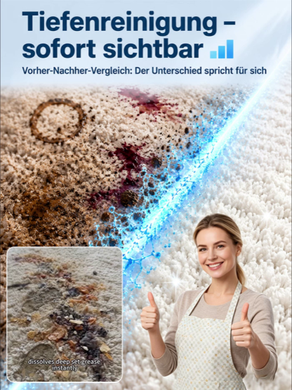 Bio-Ionischer Teppich- & Polsterreiniger | 1-Minute Schnelltrocknung (Ohne Ausspülen) | CE & REACH Zertifiziert 🔬