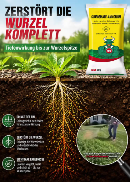Professionelles Unkrautgranulat (50g) – 99,2% Wirksamkeit mit Tiefenwirkung bis zur Wurzelspitze – Geprüfte Qualität gegen Bambus, Brennnessel & Brombeeren – Direkt gebrauchsfähig ohne Mischen – Sonderaktion solange der Vorrat