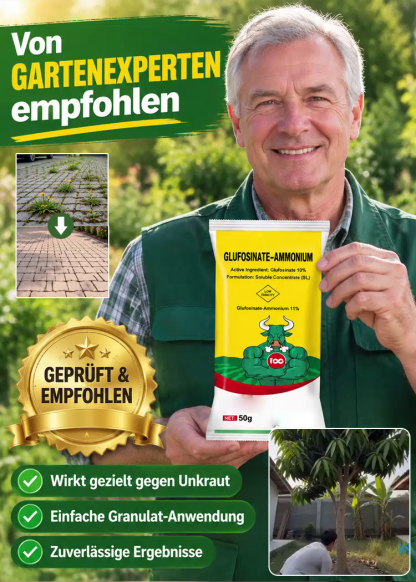 Professionelles Unkrautgranulat (50g) – 99,2% Wirksamkeit mit Tiefenwirkung bis zur Wurzelspitze – Geprüfte Qualität gegen Bambus, Brennnessel & Brombeeren – Direkt gebrauchsfähig ohne Mischen – Sonderaktion solange der Vorrat